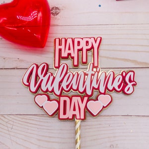 Valentine&#39;s Day Decor, Valentine&#39;s Day Cake Topper, Valentine&#39;s Birthday, Happy Valentines Day, Sweetheart Birthday, Hearts Party Decor