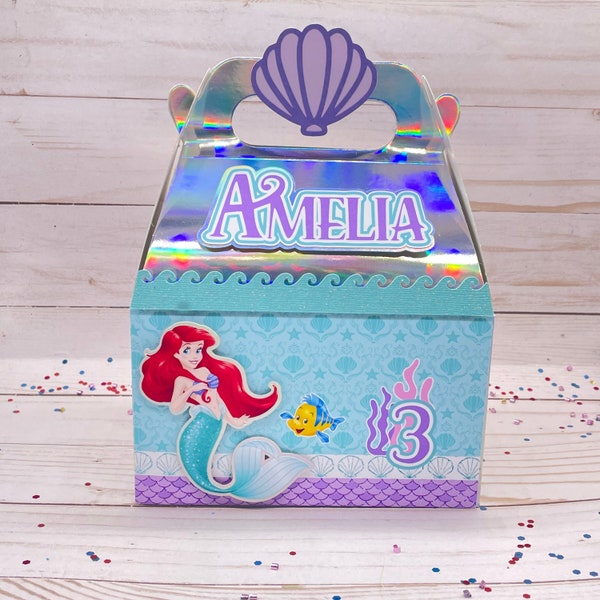 Little Mermaid Favor Boxes, Little Mermaid Birthday Party, Mermaid Birthday, Ariel Party Decor, Little Mermaid Party, Ariel Party Theme