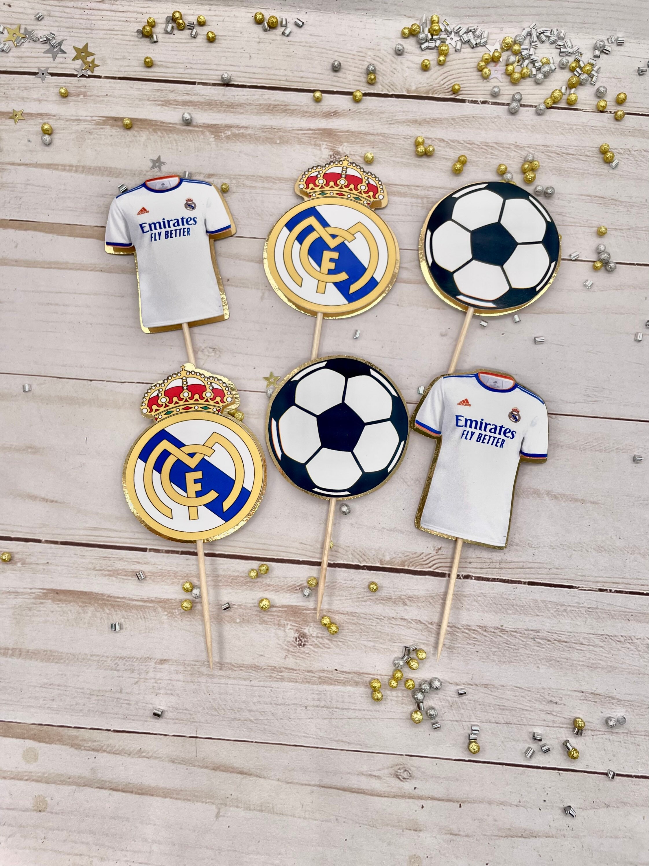 Real Madrid C.F. Club De Futbol Spanish Football Logo Edible Cake Topp – A  Birthday Place