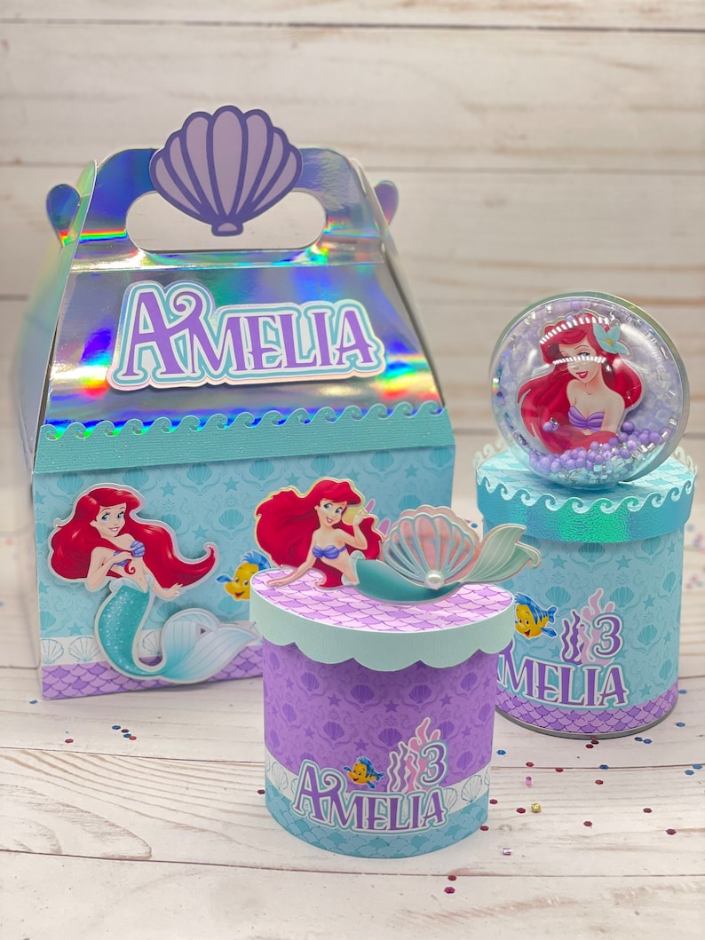 Little Mermaid Favor Boxes Little Mermaid Birthday Party - Etsy