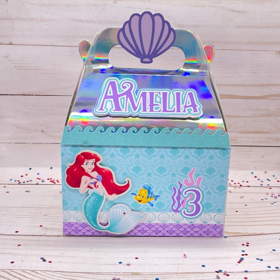 Little Mermaid Favor Boxes, Little Mermaid Birthday Party, Mermaid Birthday,  Ariel Party Decor, Little Mermaid Party, Ariel Party Theme 