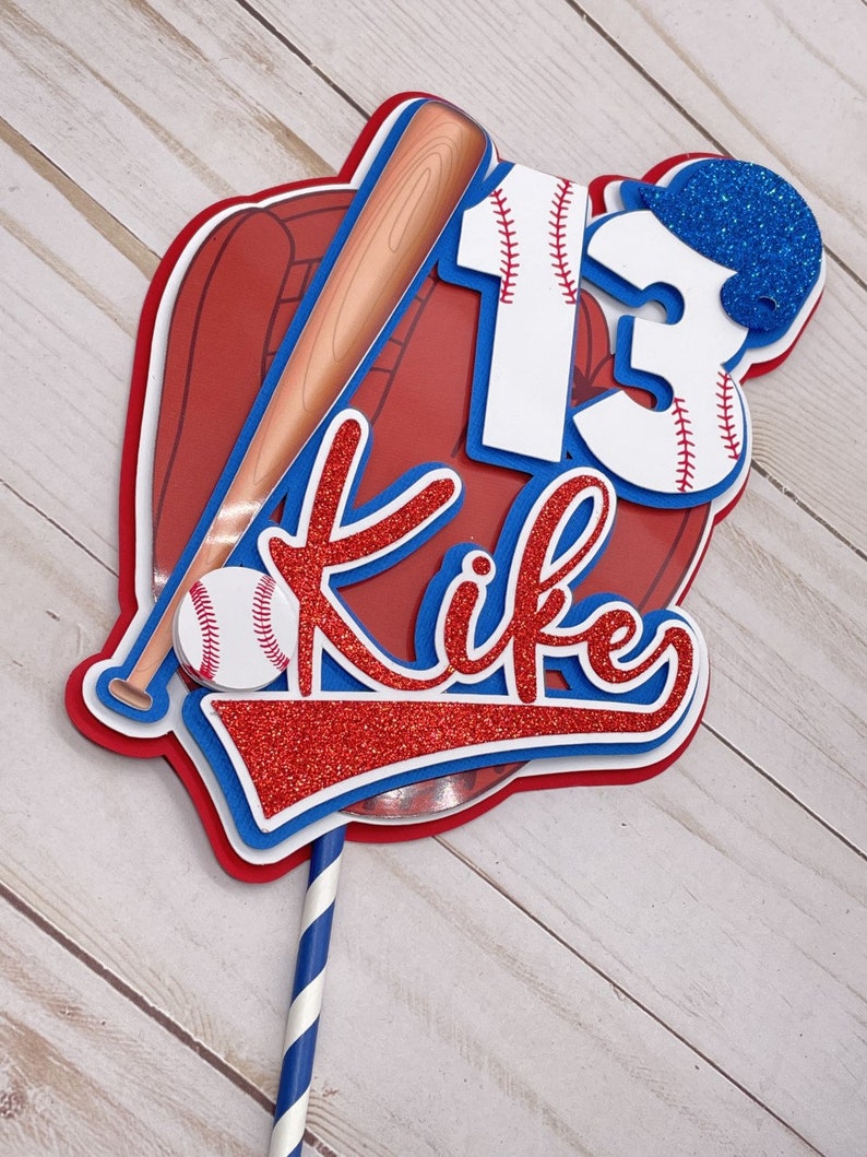 Topper de pastel de béisbol Fiesta de béisbol Pastel de Etsy España