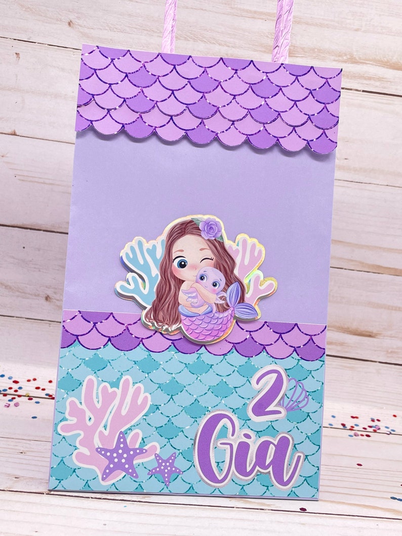 Mermaid Favor Bags, Mermaid Party Decor, Under the Sea Favors, Mermaid ...