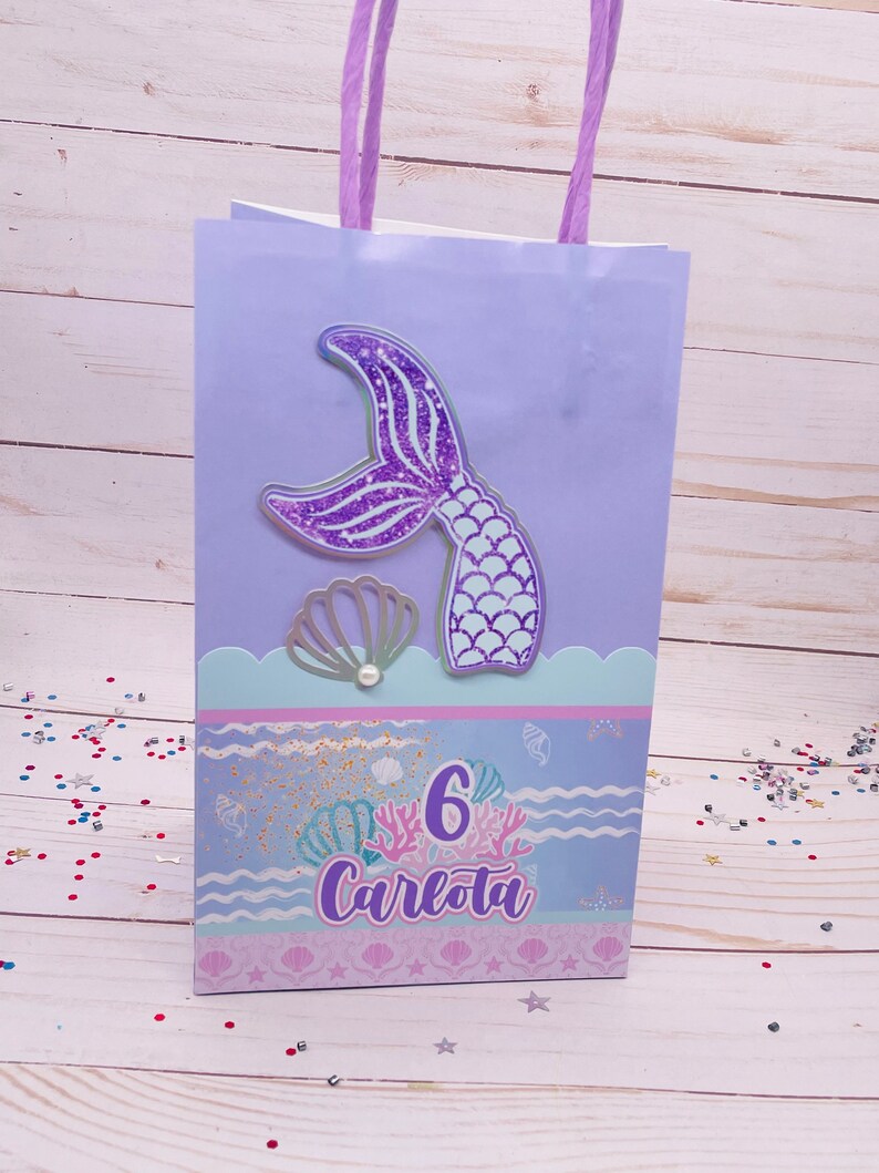Mermaid Favor Bags, Mermaid Party Decor, Under the Sea Favors, Mermaid ...