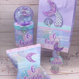 Mermaid Favor Bags, Mermaid Party Decor, Under the Sea Favors, Mermaid ...