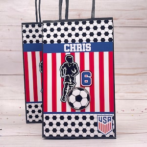 Soccer Favor Bags, Soccer Party Decor, Sports Birthday Party, Soccer Theme, Football Party, Sports Soccer Party