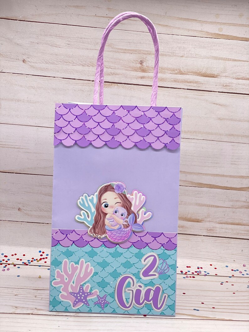 Mermaid Favor Bags, Mermaid Party Decor, Under the Sea Favors, Mermaid ...