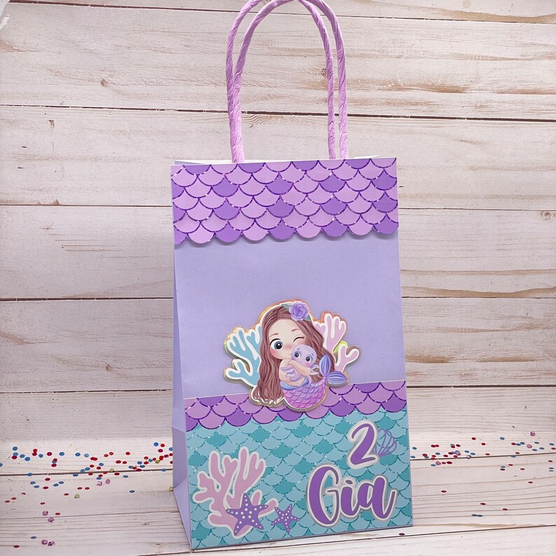 Mermaid Favor Bags, Mermaid Party Decor, Under the Sea Favors, Mermaid ...