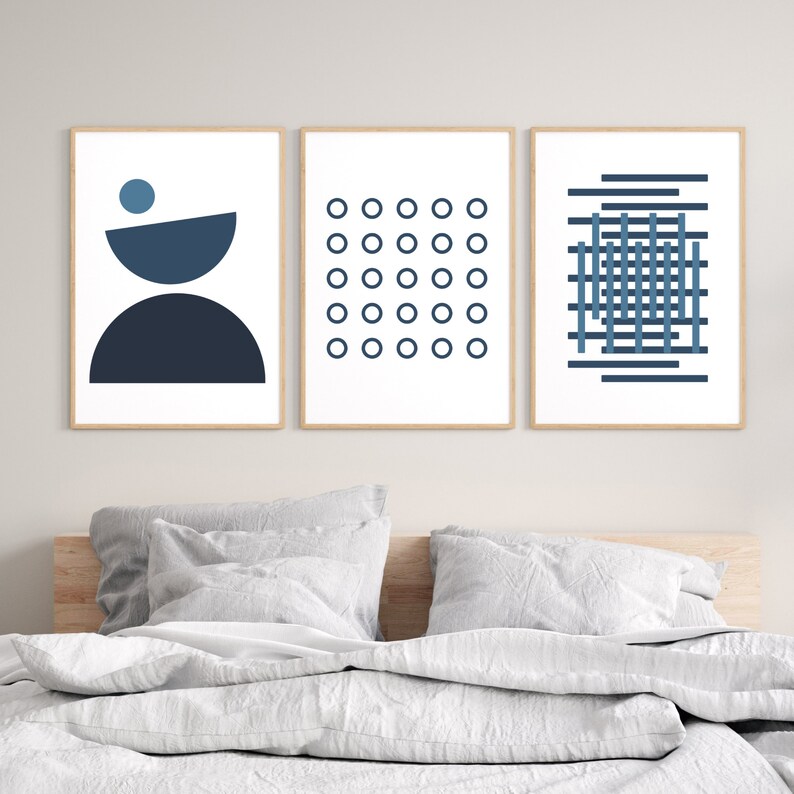 Abstract Gallery Wall Set, Set of 3 Prints, Printable Modern Art Poster