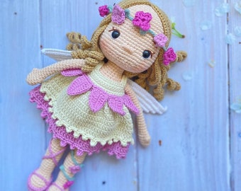 BIRTHDAY GIFT for kids, Angel Doll, Handmade toys, Christmas Gift, crochet toys for girls, Gift for kids, Fairy doll, Knit Doll, Sale, Doll