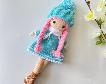 Doll, Birthday gift for kids, Cuddly doll, crochet doll, Handmade gifts for her, Organic toys, Amigurumi, gift for daughter granddaughter