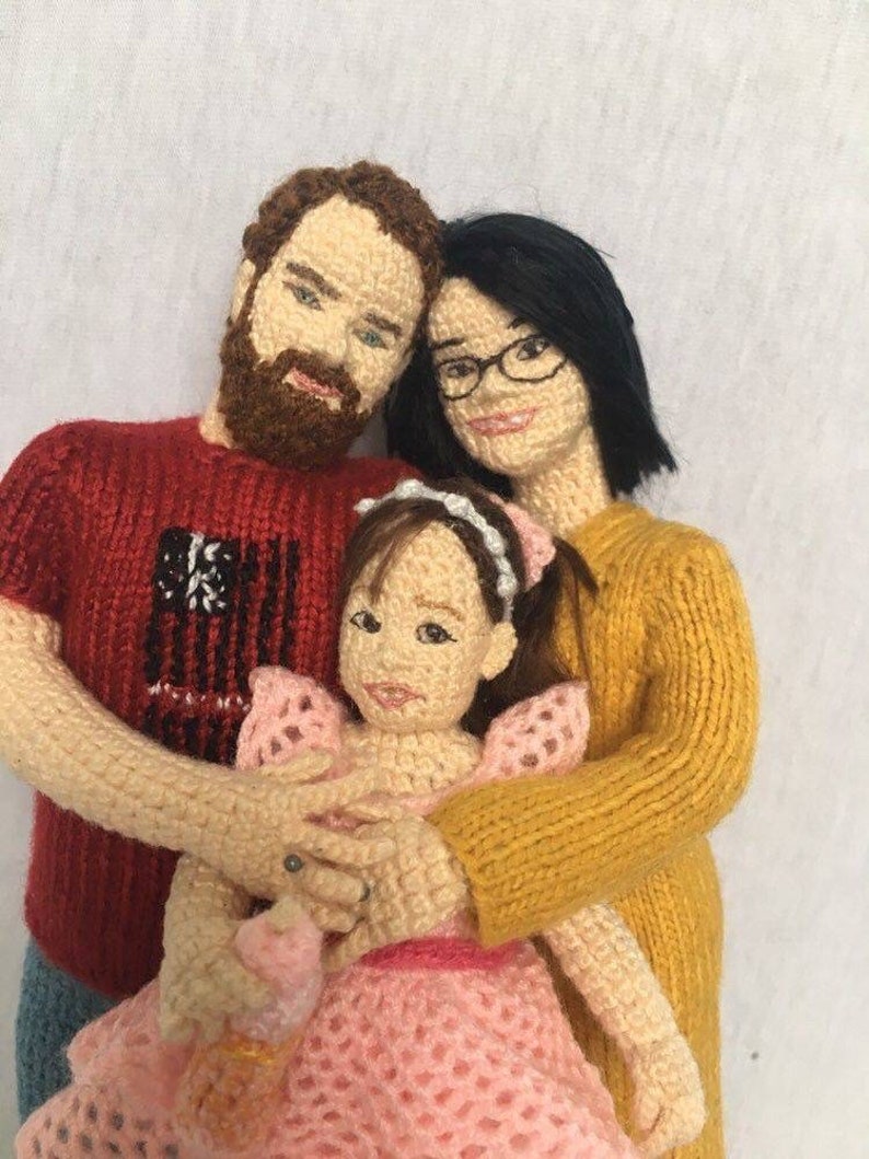 Custom Portrait Doll, Mini Me Doll, Personalized Doll, Personalized Gift, Crochet Doll from photo, Custom Gift, Mothers day gift image 4