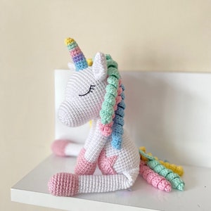 Unicorn Toys, Toys for kids, Handmade crochet toys, Gift for babies, Doll for kids, 1st birthday, knit doll, Amigurumi unicorn, Newborn gift