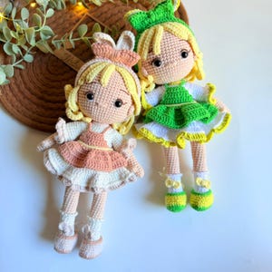 Handmade crochet doll for kids, Easter gift for girls, doll with clothes, knit organic toy, 1st birthday gift, for daughter, Bunny ears