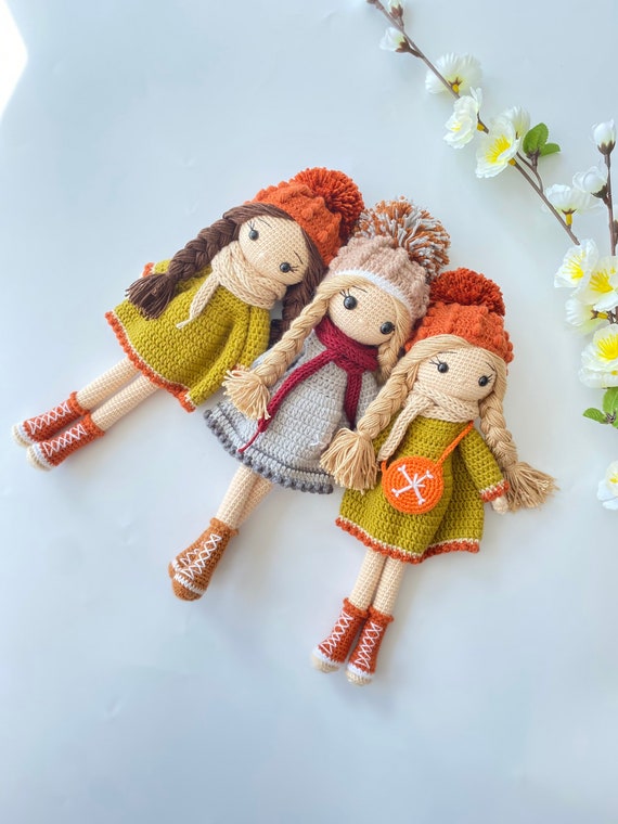 Handmade Gift for kids, for FOR DAUGHTER, knit doll, Birthday gift for girls, Christmas gift, Best friend gift, Amigurumi, Gift for her