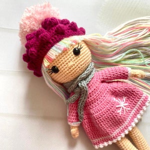 Handgemachte Häkelpuppe für Kinder, Erbstückpuppe, Geburtstagsgeschenk für Kinder, Spielzeug für Mädchen, Besonderes Geschenk für Enkelin, Weihnachtsgeschenk