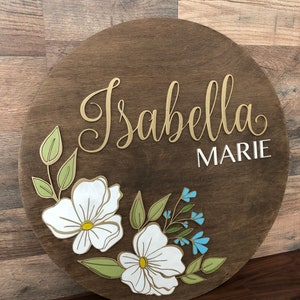 Customized Baby Name Sign, 18-30 inch, Personalized Wooden Sign, Child Name Sign, 3D Name Sign, Crib Sign, Baby Shower, Nursery Wall Art