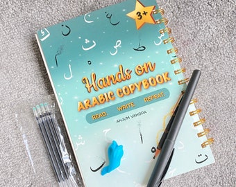 Reusuable Magic Arabic Alphabet CopyBook- Tracing Book - Groove - Handwriting Practice - Novelty - Eid Gift