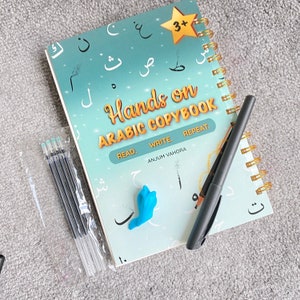 Cuaderno mágico reutilizable con alfabeto árabe, cuaderno de trazos, Groove, para practicar la escritura a mano, regalo novedoso para Eid