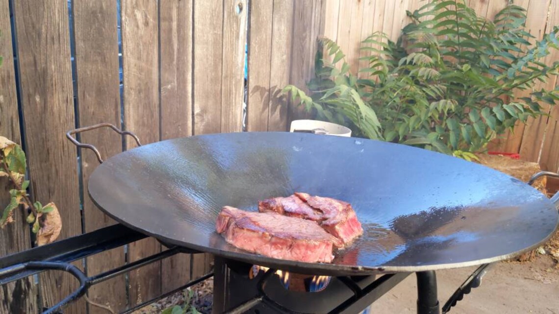 Seasoned 24 Inch Cowboy Wok Deep Disk Cooker Plow Disk Etsy