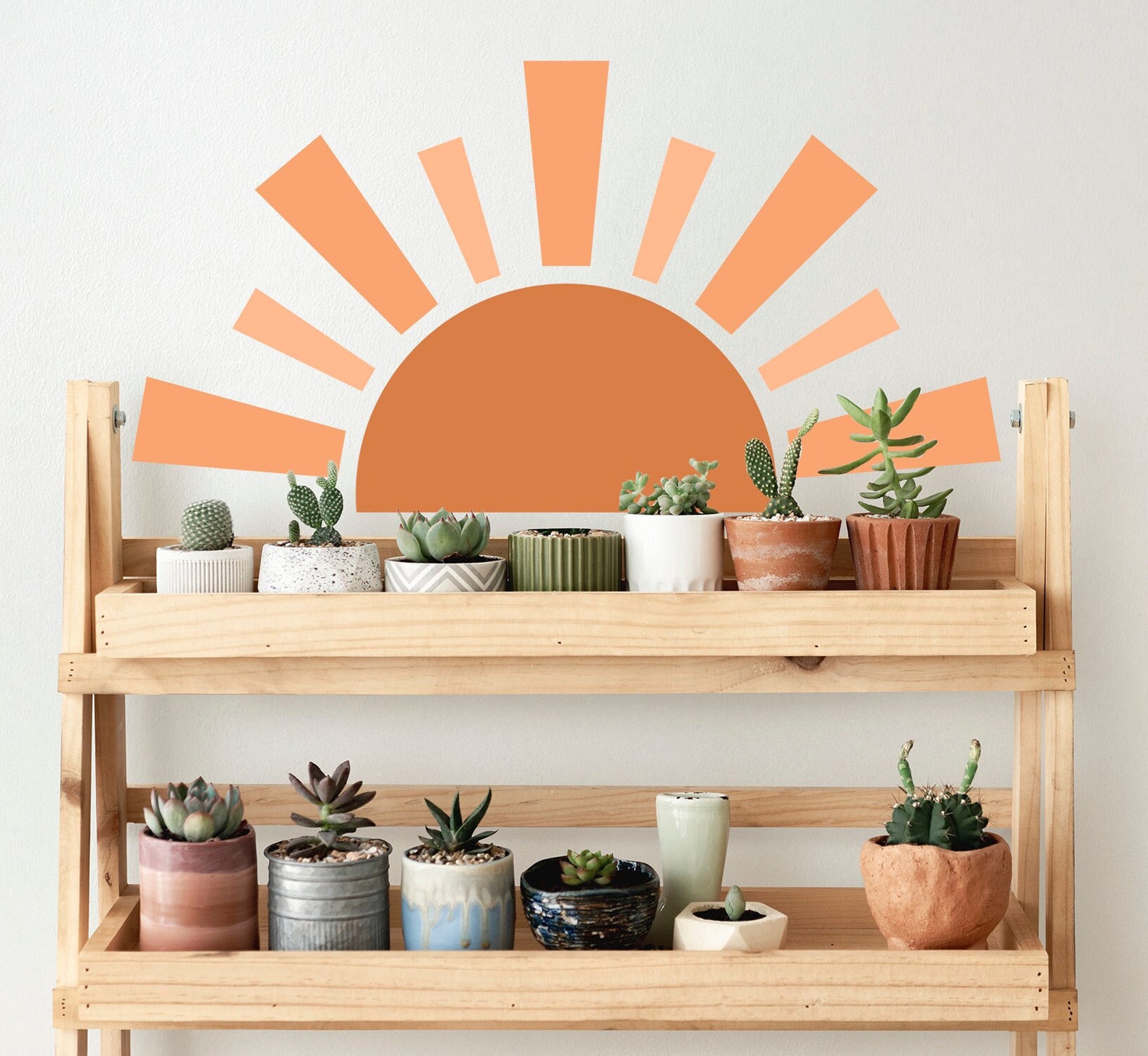Half Sun Wall Decal Nursery Large Boho Sun Wall Decor Home - Etsy