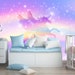 Unicorn Wallpaper Baby Girls Bedroom, Rainbow Wallpaper Peel &amp; Stick Kids Nursery, Magical Wall ...