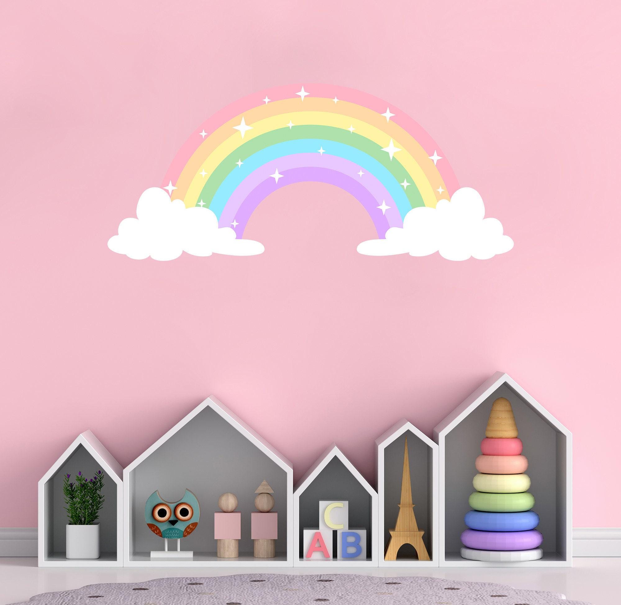thumbnail image 2 of DECOWALL Rainbow & Unicorn Wall Decals - Pink Kids Room Decor, Removable Wall Stickers For Nursery 2 of 11