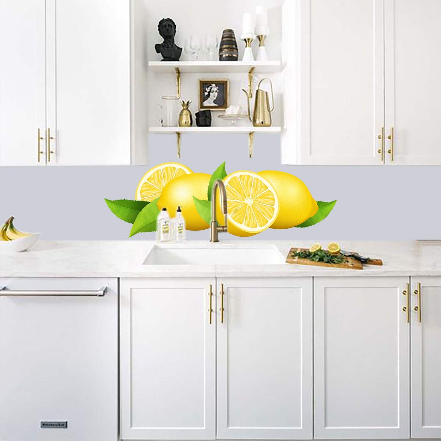 Citrus Wall Decal Lemon Wall Decor for Kitchen Fruits - Etsy