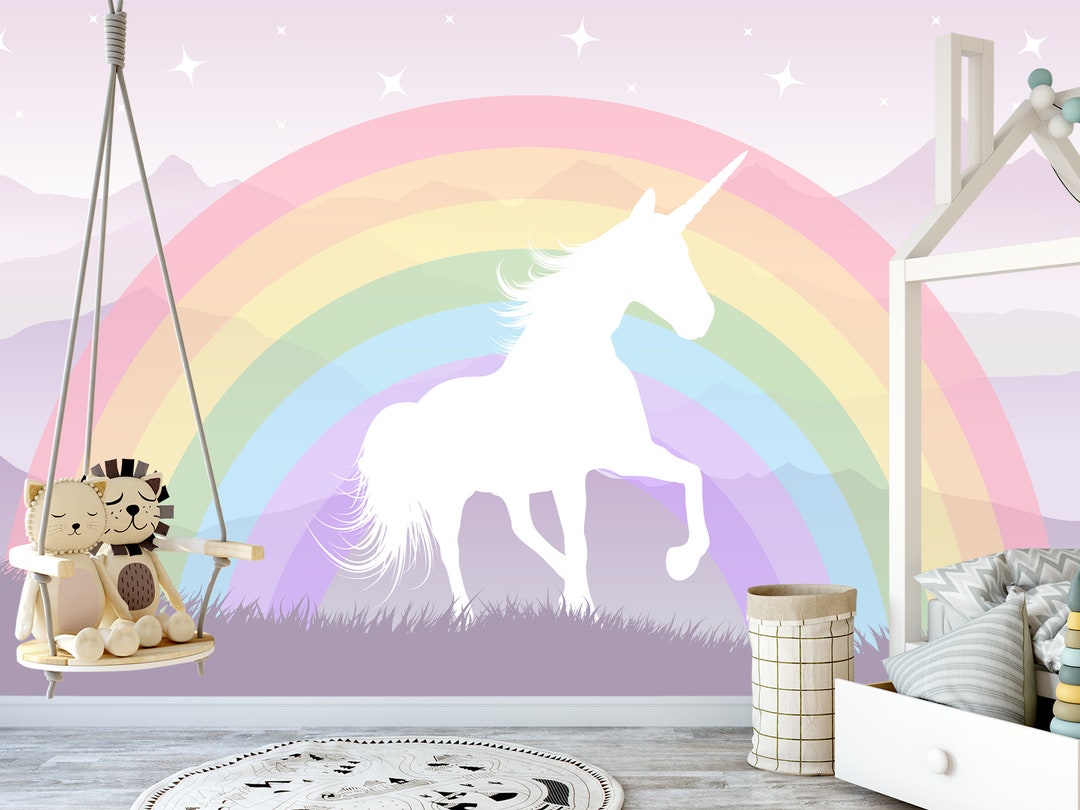 Ombre Unicorn Wall Paint