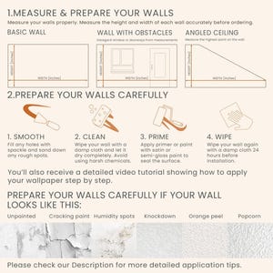 The image is a detailed guide on how to prepare and paint walls, providing step-by-step instructions and tips for a smooth and professional finish.