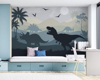 Startonight 3D Glow-in-the-Dark Dinosaur Wall Mural - 32.28"x59.06" Jurassic World Wallpaper For Kids Bedroom, Easy Install - View #6