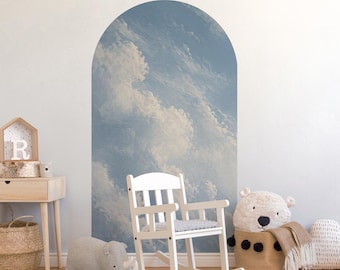 Sky Arch Wandtattoo, Wolken Vinyl-Aufkleber, Schälen und Stick-Wand-Dekor, abnehmbare Wandkunst, niedliches Geschenk für Haus, Kinderzimmer, Babyparty