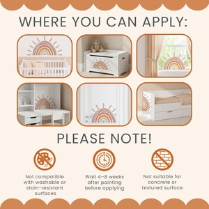 Large Rainbow Sun Wall Decal Baby Nursery, Sunshine Gift Art Decor for ...
