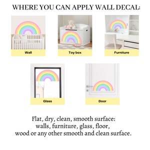 Half Rainbow Wall Decal Nursery - Large Rainbow Sticker Girl Bedroom ...