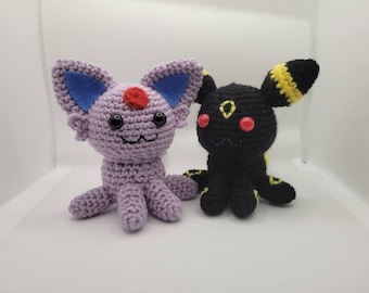 Gen 2 Mega Pack: Espeon y Umbreon Amigurumis