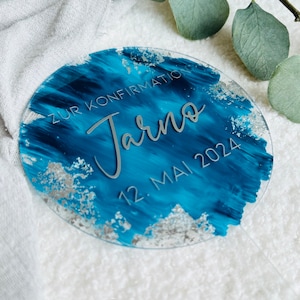 CAKETOPPER Acrylic personalized with name Wedding Birthday Baptism Baby shower Communion Confirmation image 3