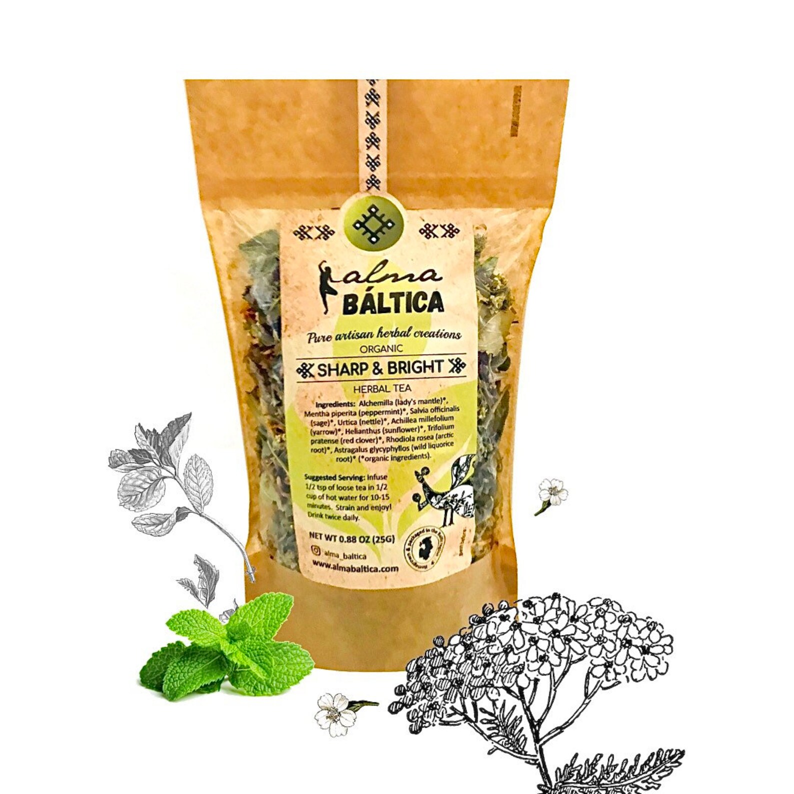 Memory tea mental focus tea brain enhancing herbal tea Etsy