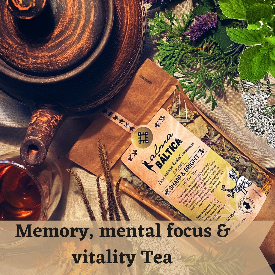 Memory tea mental focus tea brain enhancing herbal tea Etsy