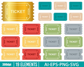 Ticket Clipart Etsy