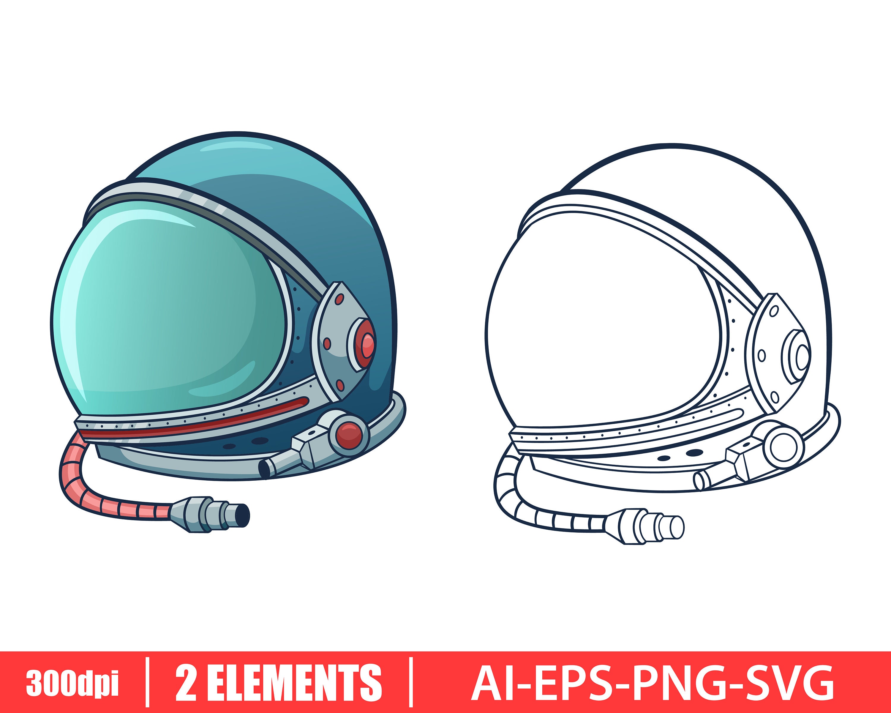 Casco astronauta, ilustración de dibujo vectorial: vector de stock (libre  de regalías) 1570904713