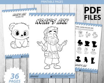 Noah's Ark Printable Kids Learning Sheets