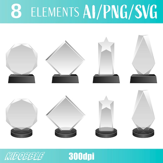 Winner Glass Award Clipart Vector Trophy Award Clipart Graphics Winner Trophy Vector Art Digital Award Design Clipart Printable Trophy