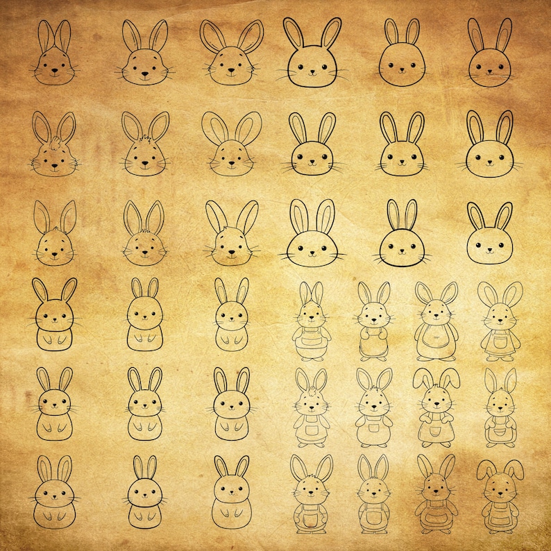 Cute Bunny 2D Flat Design Cartoon Rabbit Illustration Adorable Animal ...