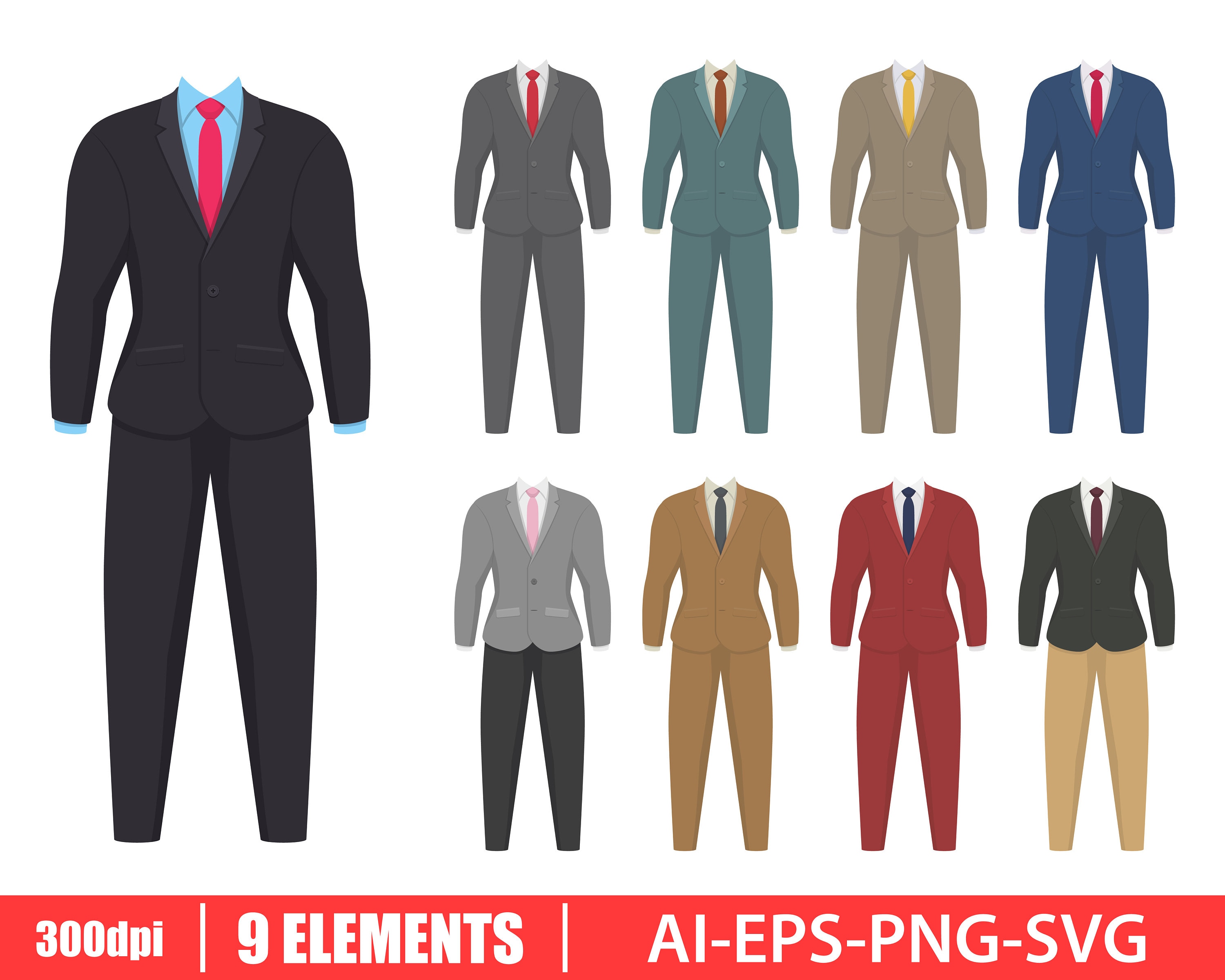 man suit clip art number 2