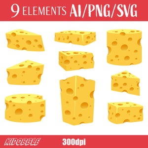 Cheese Clipart Vector Design Illustration Cheese Vector Clipart Cheese Design Illustration Food Clipart Cheese Illustration Digital Cheese