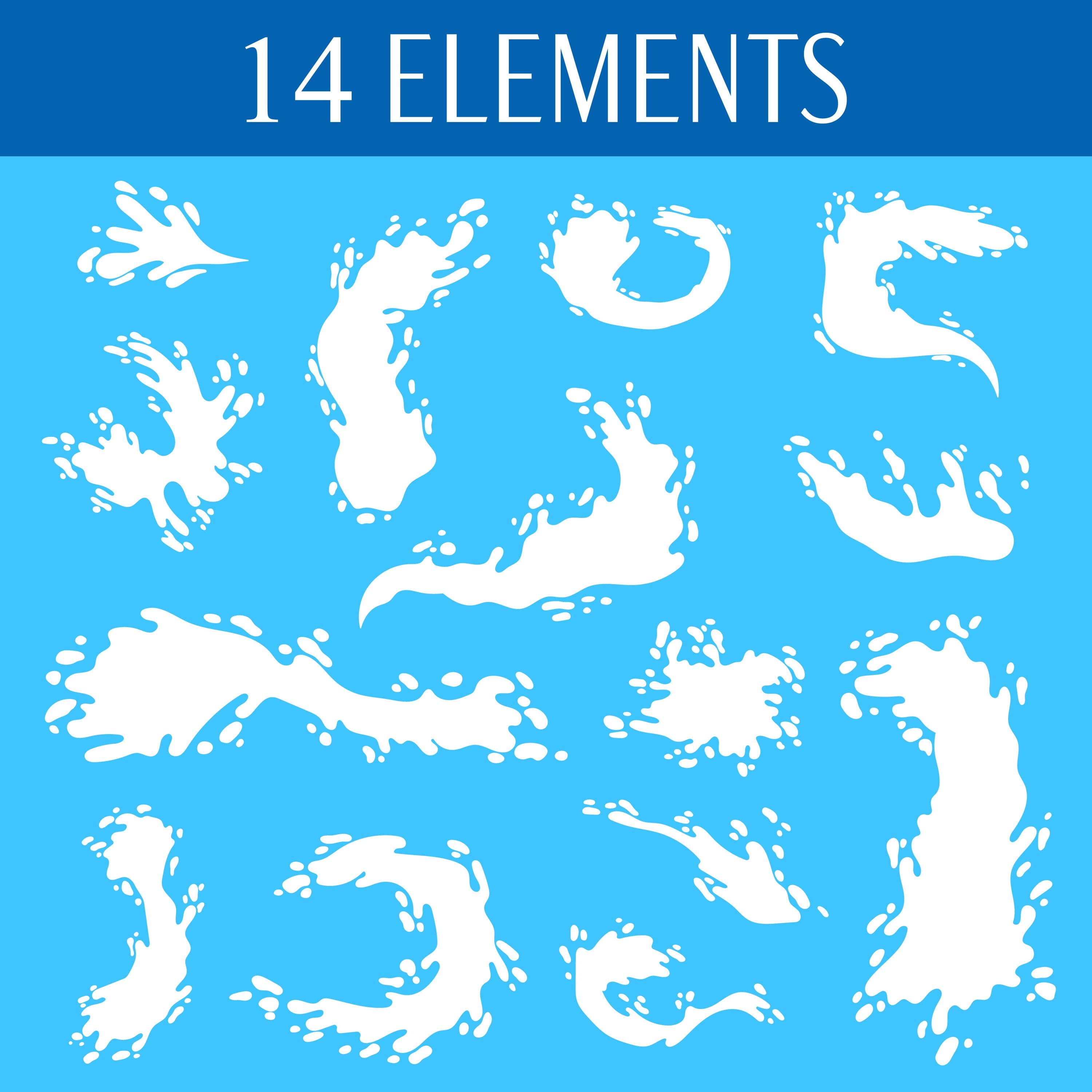 Water Splash Clipart Vector Liquid Droplet Wave Digital Art Refreshing ...