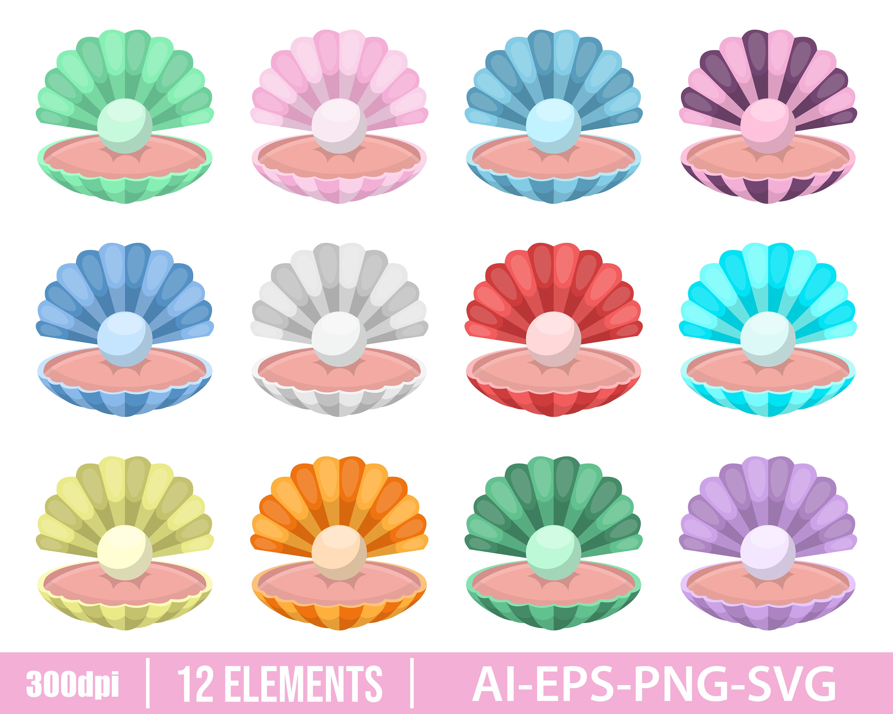 Open Clam Shell Clip Art