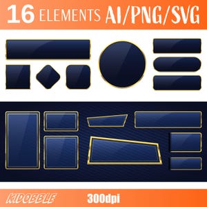 Luxus Golden Banner Clipart Vektor Elegante Dekoration Design Verziert Band Stilvolle Digitale Grafik Goldelement Illustration zum Herunterladen