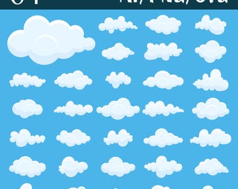 White Clouds Clipart Vector Cloud Illustrations Clipart Digital Art Clouds Clip Art Sky Clouds Design Vector Clipart White Clouds Vector Art