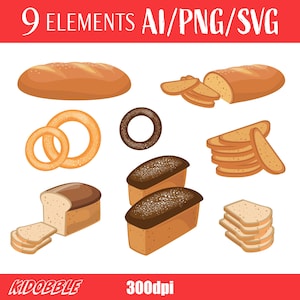 Bakkerij illustratie digitale kunst print bakkerij winkel ontwerp schattige bakkerij print vintage bakkerij poster heerlijk brood schets gebak kunst bakkerij